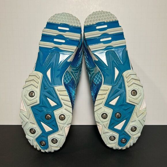 Womens MIZUNO Wave Katze 4 Blue Spiked Track Running Shoes / Size 8 - Picture 7 of 9